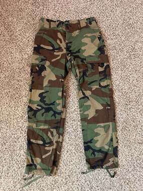 Propper Woodland Camouflage BDU Tactical Cargo Pants Small Short